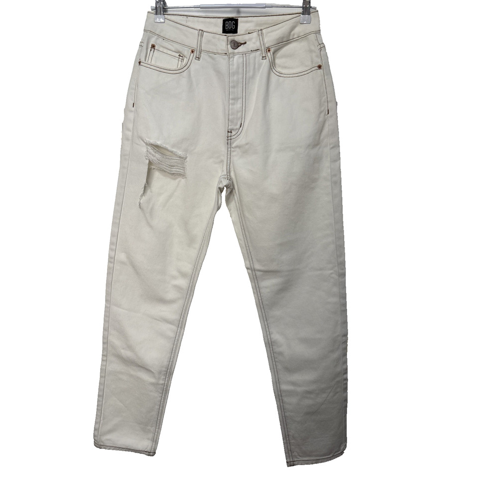 BDG Urban Outfitters Womens 28 White High-Rise Mom Jeans Streetwear Y2K 90's NWT